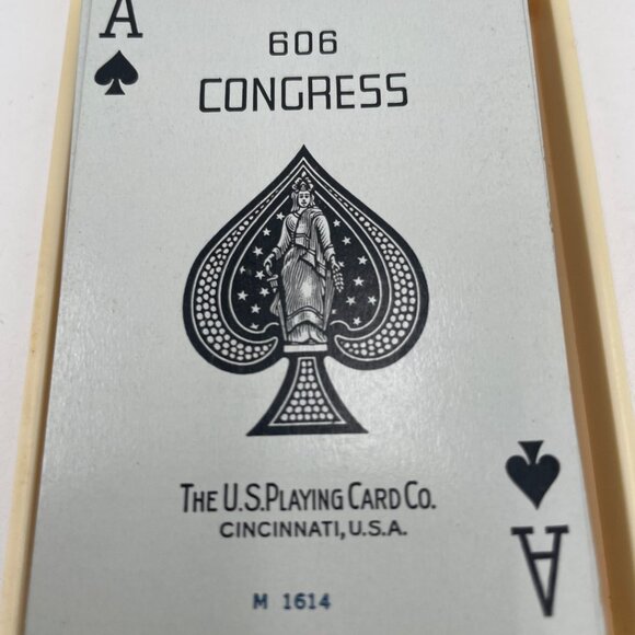 Vintage Cribbage Set Congress 606 Playing Cards Instructions Folding Case - Picture 4 of 6